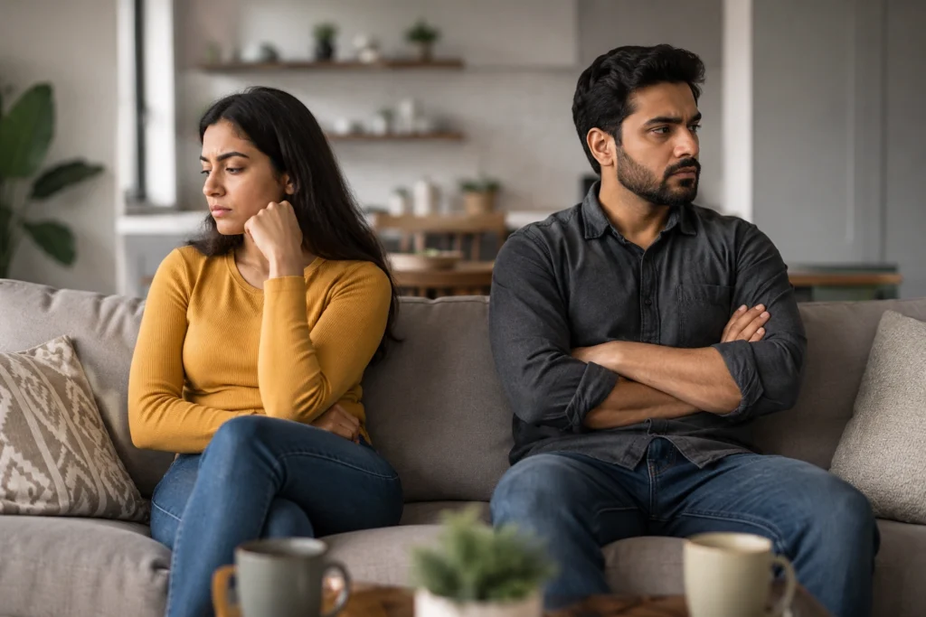 Common causes of a dead bedroom relationship including emotional disconnection and resentment