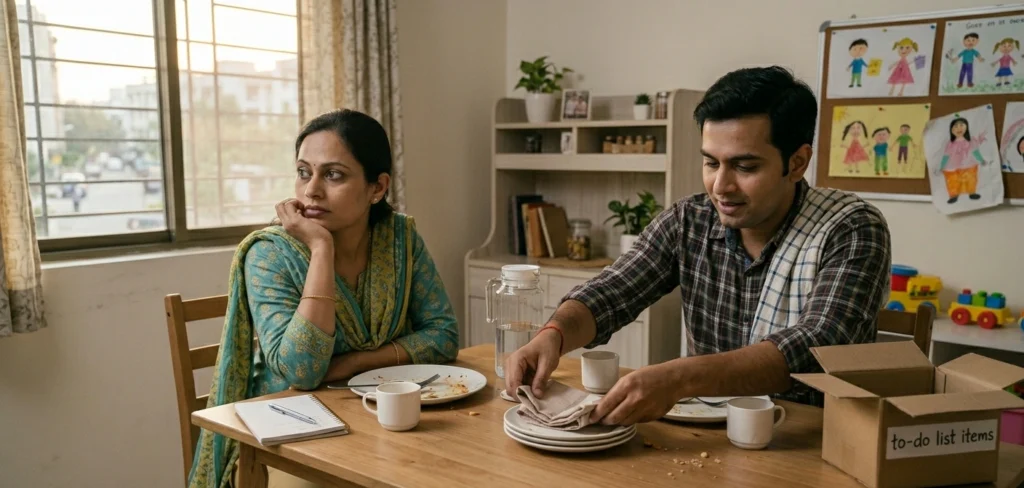 Couple experiencing different love language preferences in marriage.